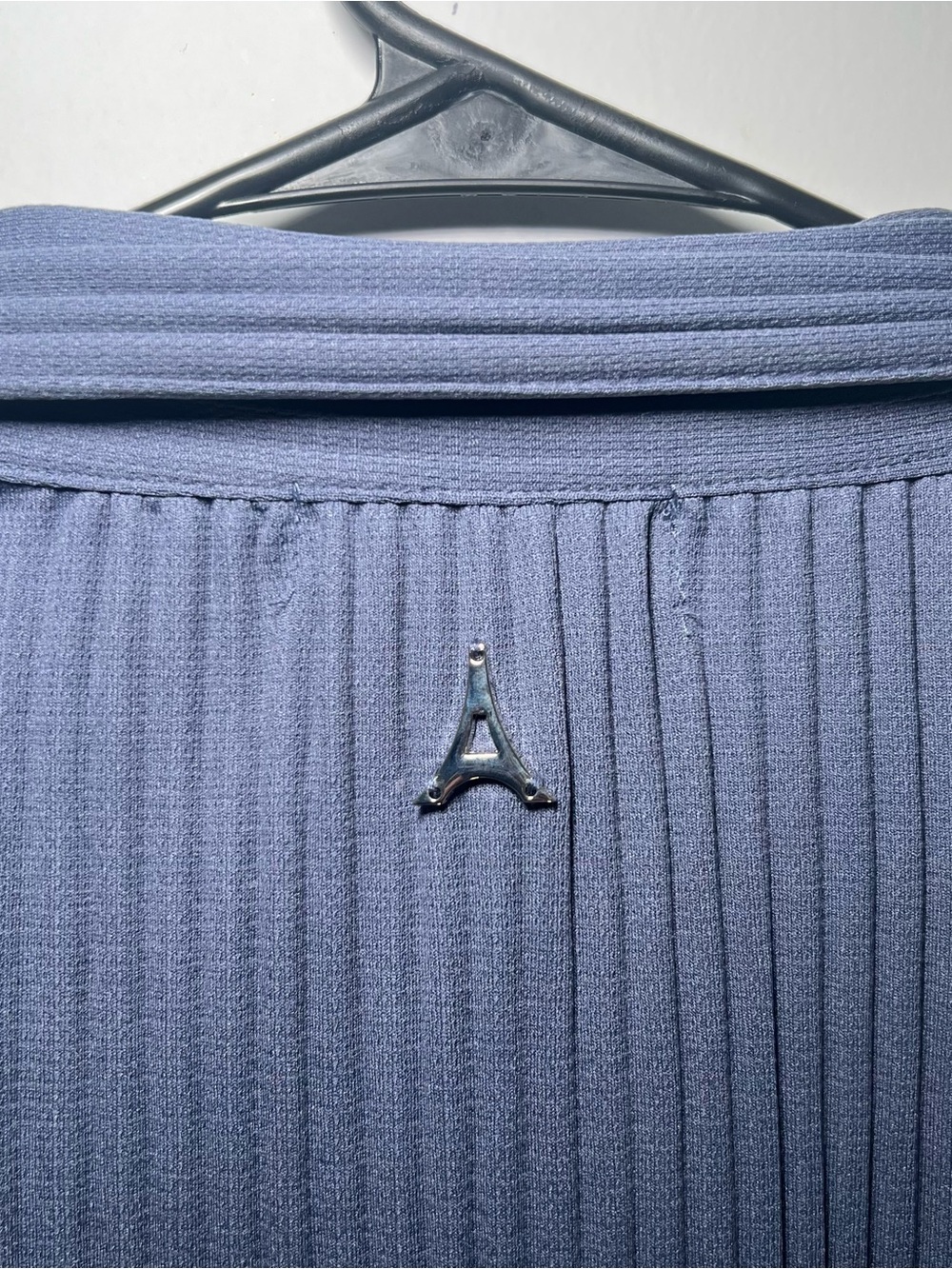 Manière De Voir Men Pleated Short Sleeve Button Up Shirt Blue Lagenlook Textured - Picture 15 of 15